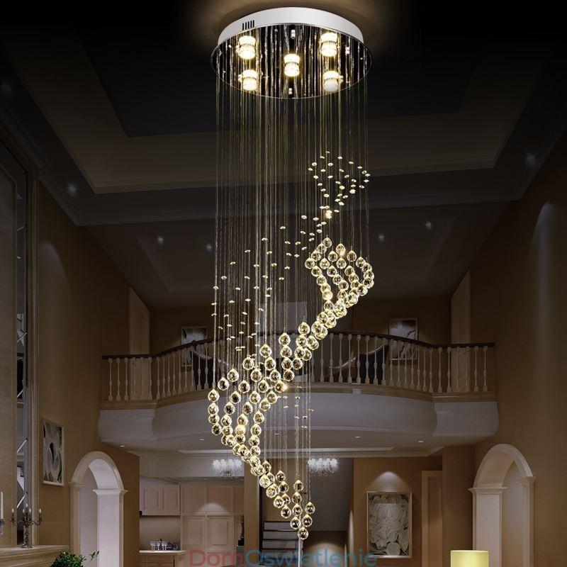 Elegancki kryształowy żyrandol Raindrop Ceiling Lights Foyer