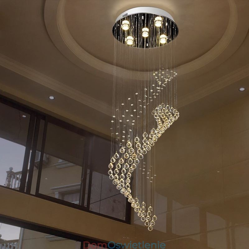 Elegancki kryształowy żyrandol Raindrop Ceiling Lights Foyer