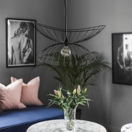 Nowoczesny żyrandol w kształcie kapelusza, minimalistyczny wystrój, lampa wisząca 1 światło