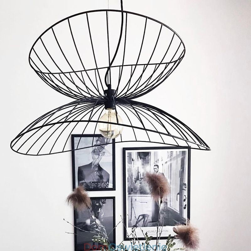 Nowoczesny żyrandol w kształcie kapelusza, minimalistyczny wystrój, lampa wisząca 1 światło
