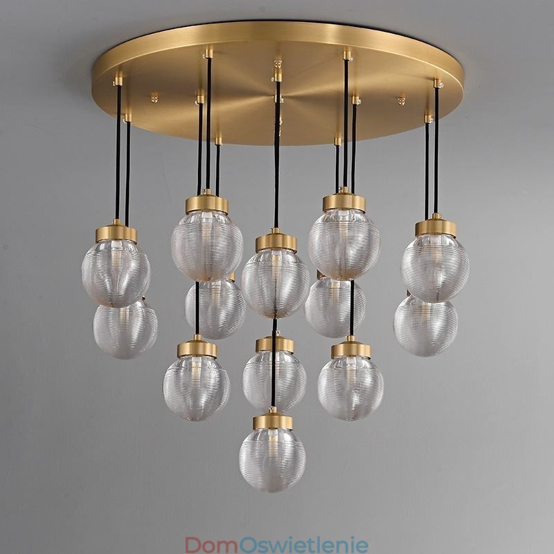 Amerykańska lampa wisząca Cluster Luksusowa szklana kula sufitowa