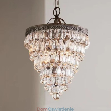 Amerykańska kryształowa lampa sufitowa, rustykalna, okrągła lampa wisząca w stylu retro Amerykańska kryształowa lampa sufitowa, rustykalna, okrągła lampa wisząca w stylu retro