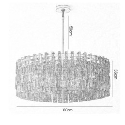 Amerykańska lampa sufitowa Luksusowa lampa wisząca kryształowa 60 cm
