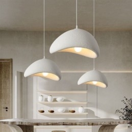 Żywiczna lampa wisząca, prosta lampa sufitowa