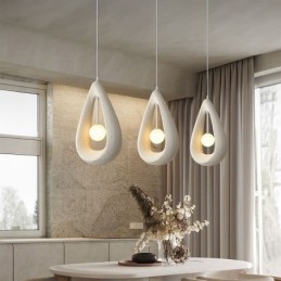 Żywiczna lampa sufitowa wisząca