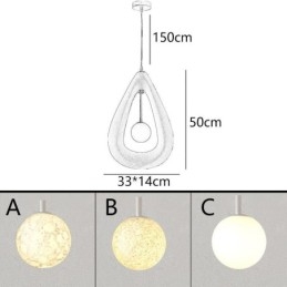 Żywiczna lampa sufitowa wisząca
