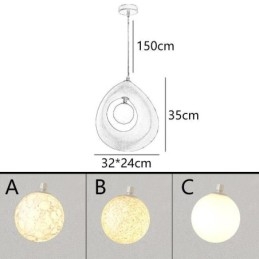 Żywiczna lampa wisząca Nowoczesna prosta lampa sufitowa
