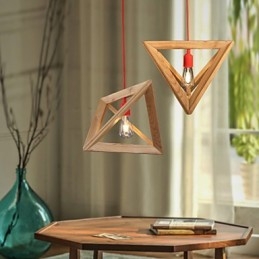 Żyrandol z drewna nordyckiego Cafe Odzież Kreatywny Retro Dekoracyjny żyrandol z dębu