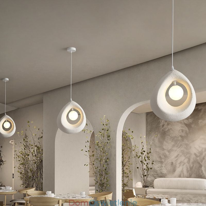 Żywiczna lampa wisząca Nowoczesna prosta lampa sufitowa