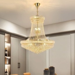 Kryształowa lampa wisząca Nowoczesna lampa sufitowa dekoracyjna Duplex