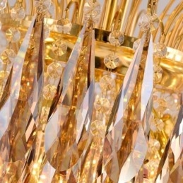Kryształowa lampa wisząca, nowoczesna, dwustronna, dekoracyjna lampa sufitowa