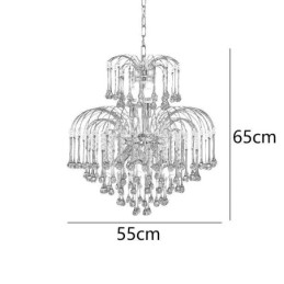 Kryształowa lampa wisząca Elegancka, dwustronna dekoracyjna lampa sufitowa