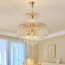 Kryształowa lampa wisząca Elegancka, dwustronna dekoracyjna lampa sufitowa