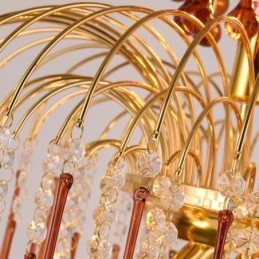 Kryształowa lampa wisząca Elegancka, dwustronna dekoracyjna lampa sufitowa