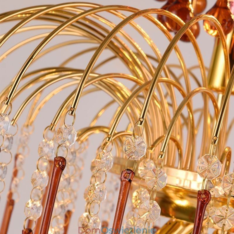 Kryształowa lampa wisząca Elegancka, dwustronna dekoracyjna lampa sufitowa