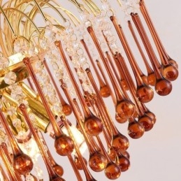 Kryształowa lampa wisząca Elegancka, dwustronna dekoracyjna lampa sufitowa