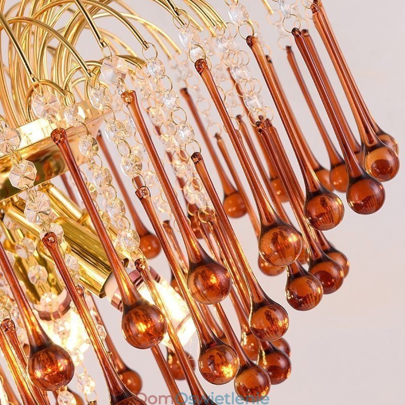 Kryształowa lampa wisząca Elegancka, dwustronna dekoracyjna lampa sufitowa