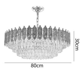 Złota lampa wisząca z kryształu piórkowego Duplex dekoracyjna lampa sufitowa