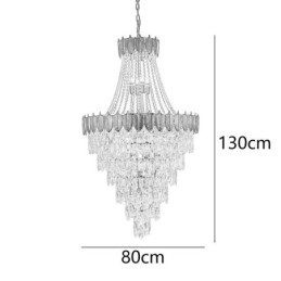 Stożkowa lampa wisząca z kryształu, przyciągająca wzrok, dwustronna dekoracyjna lampa sufitowa