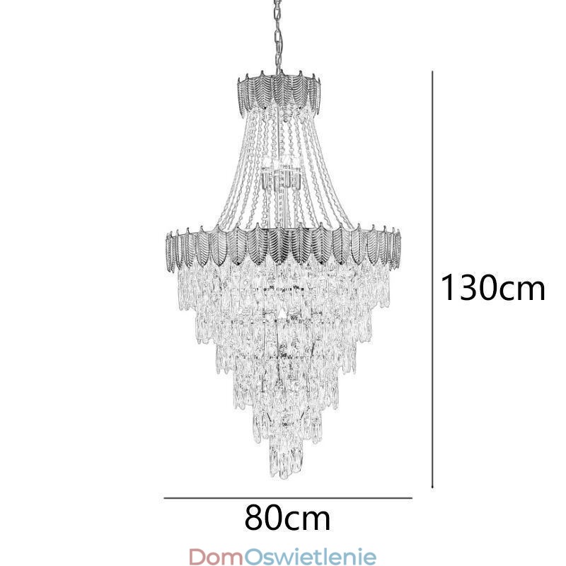 Stożkowa lampa wisząca z kryształu, przyciągająca wzrok, dwustronna dekoracyjna lampa sufitowa
