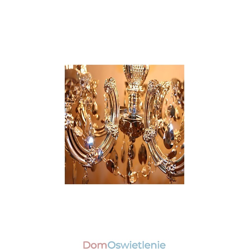 Nowoczesny srebrny akrylowy kryształowy żyrandol z 5 światłami