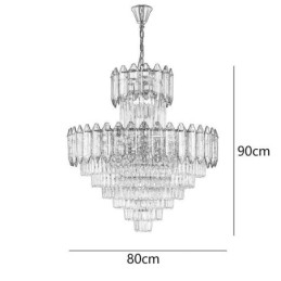 Stożkowa kryształowa lampa wisząca Duplex dekoracyjna lampa sufitowa