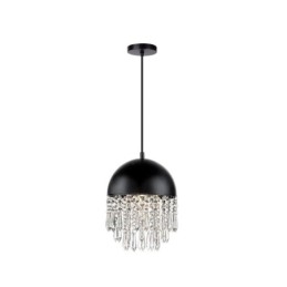 Kryształowy wisiorek Tassel lampa sufitowa czarny klosz do pokrywki garnka