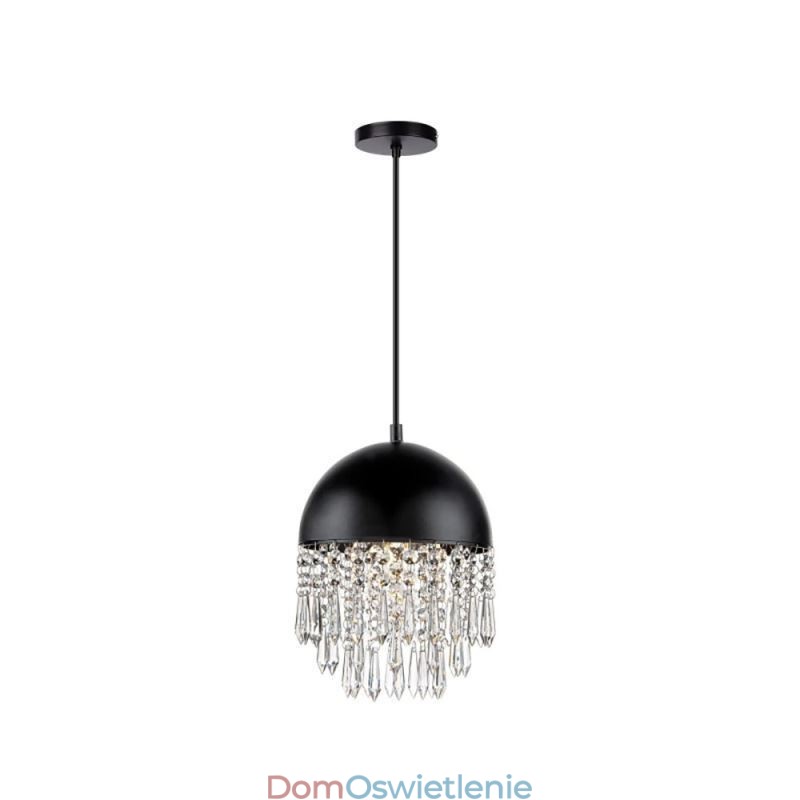 Kryształowy wisiorek Tassel lampa sufitowa czarny klosz do pokrywki garnka