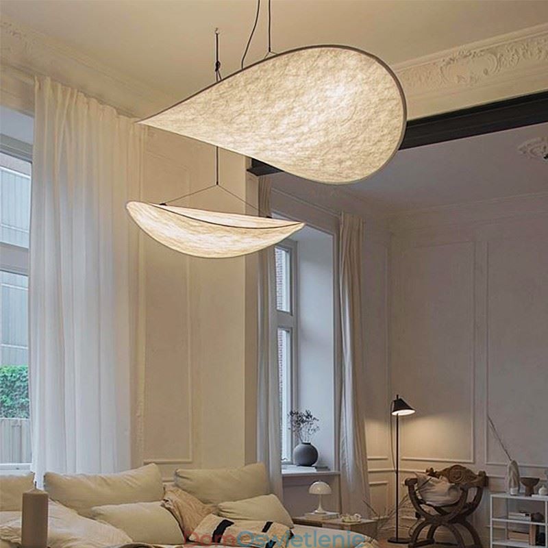 Lampa sufitowa Jedwabna dekoracja Wisząca lampa Ciepła biel