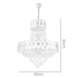 Złota kryształowa lampa wisząca Elegancka dekoracyjna lampa sufitowa