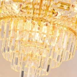 Złota kryształowa lampa wisząca Elegancka dekoracyjna lampa sufitowa