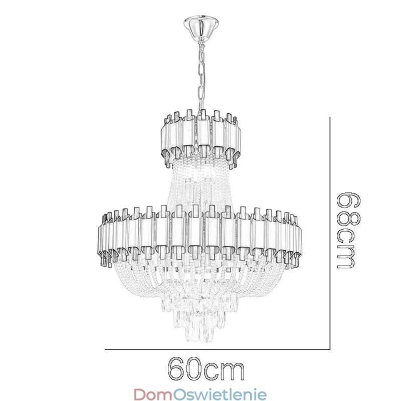 Kryształowa lampa wisząca złota luksusowa dekoracyjna lampa sufitowa
