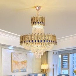 Kryształowa lampa wisząca Luksusowa dekoracyjna lampa sufitowa 60 cm