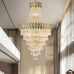 Kryształowa lampa wisząca Wyrafinowana luksusowa dekoracyjna lampa wisząca 80 cm