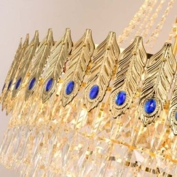 Kryształowa lampa wisząca Wyrafinowana luksusowa dekoracyjna lampa wisząca 80 cm