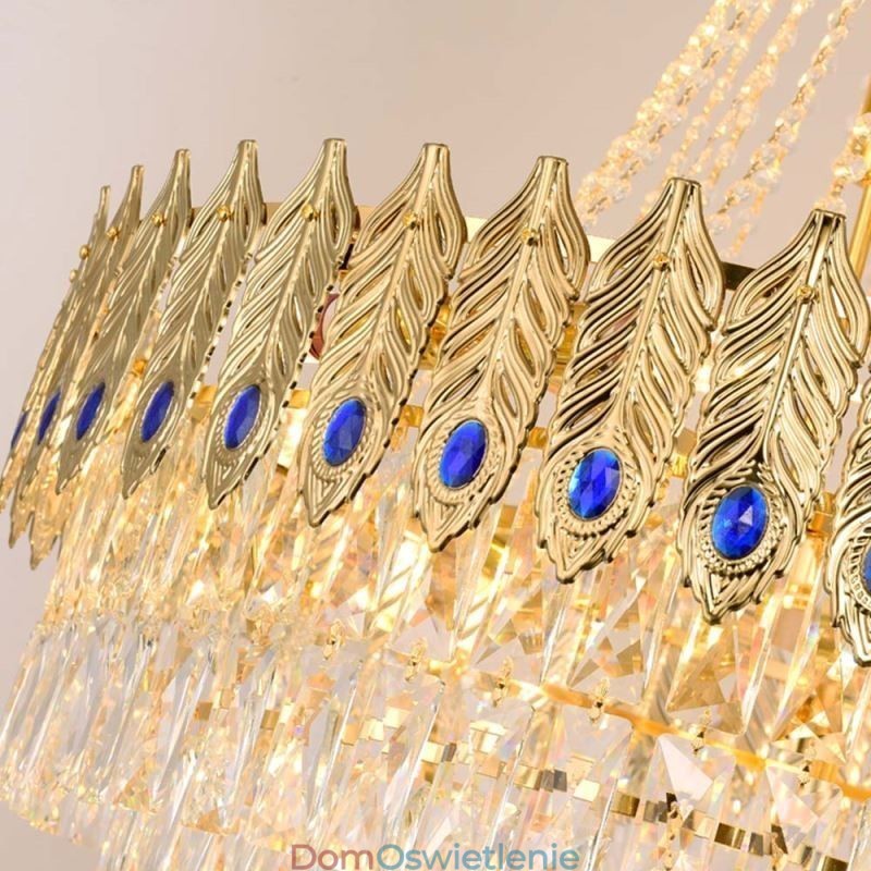 Kryształowa lampa wisząca Wyrafinowana luksusowa dekoracyjna lampa wisząca 80 cm