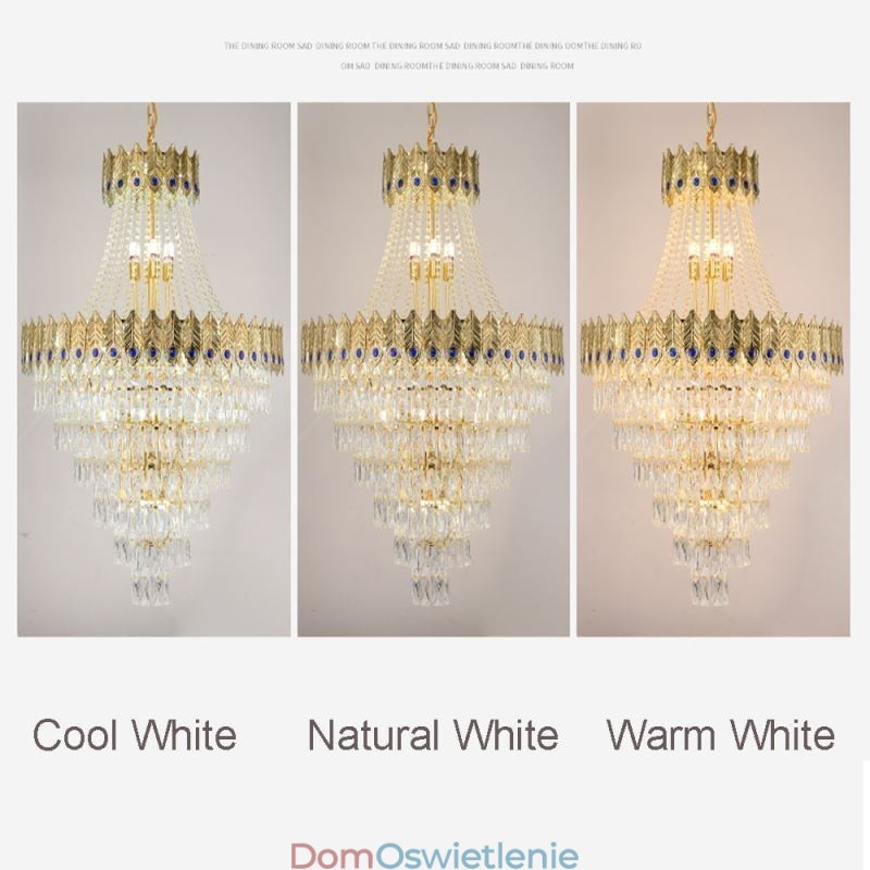 Kryształowa lampa wisząca Wyrafinowana luksusowa dekoracyjna lampa wisząca 80 cm