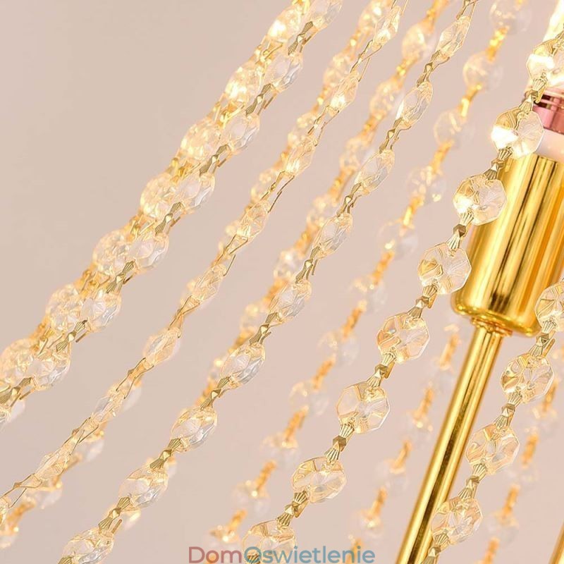 Kryształowa lampa wisząca Wyrafinowana luksusowa dekoracyjna lampa wisząca 80 cm