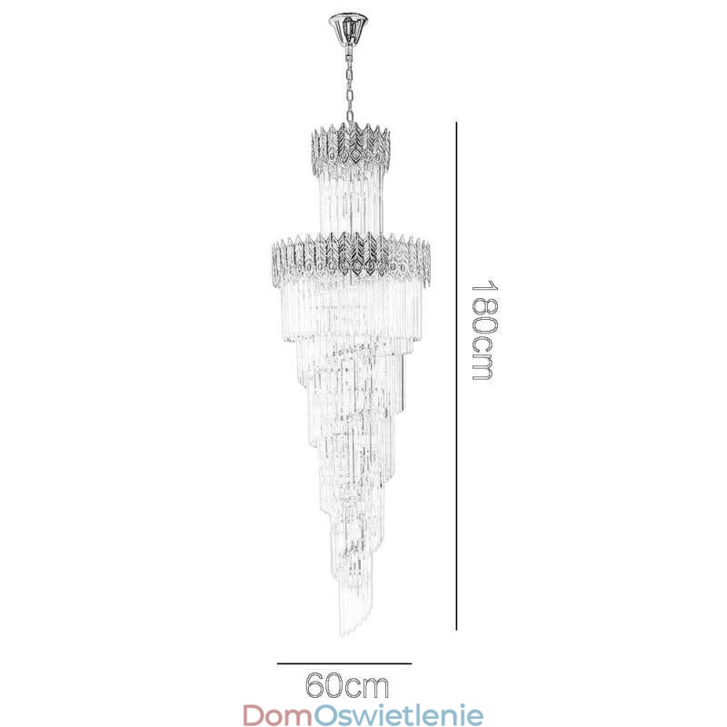 Złota kryształowa lampa wisząca, galwanizowany złoty klosz w kształcie ogona feniksa, lampa sufitowa