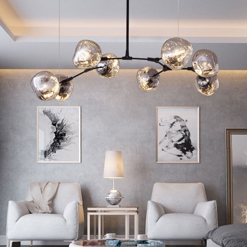 Nordic Lampa sufitowa Nowoczesny galwanizowany klosz witrażowy Lampa wisząca