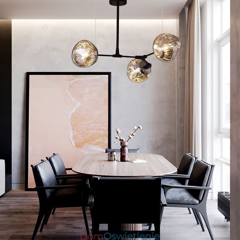 Nordic Lampa sufitowa Nowoczesny galwanizowany klosz witrażowy Lampa wisząca