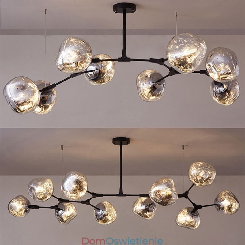 Nordic Lampa sufitowa Nowoczesny galwanizowany klosz witrażowy Lampa wisząca
