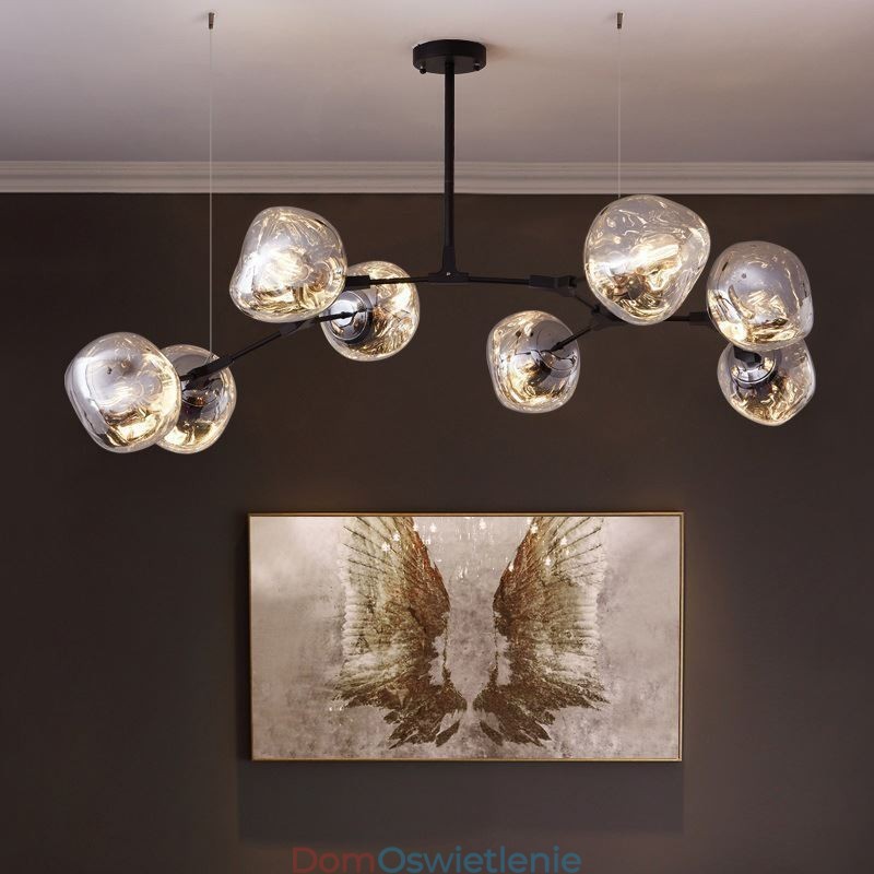 Nordic Lampa sufitowa Nowoczesny galwanizowany klosz witrażowy Lampa wisząca