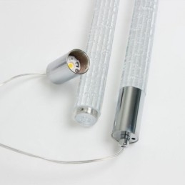 Wisząca lampa chromowana kryształowa kolumna klastra sufitowa