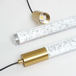 Wisząca lampa miedziana kryształowa kolumna klastra sufitowa