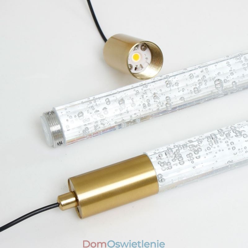 Wisząca lampa miedziana kryształowa kolumna klastra sufitowa