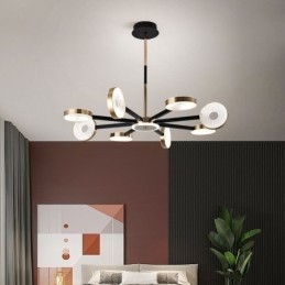Wisząca lampa minimalistyczna Dziewięć głów okrągła lampa sufitowa
