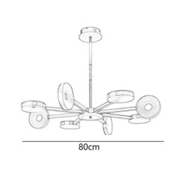 Wisząca lampa minimalistyczna Dziewięć głów okrągła lampa sufitowa