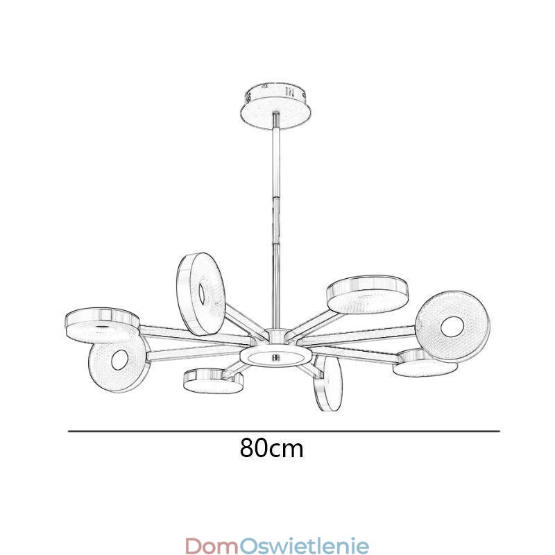 Wisząca lampa minimalistyczna Dziewięć głów okrągła lampa sufitowa