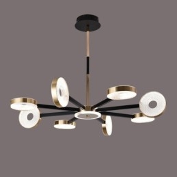 Wisząca lampa minimalistyczna Dziewięć głów okrągła lampa sufitowa